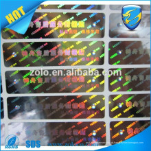 Alibaba Fornecedor Shenzhen ZOLO holograma laser adesivo